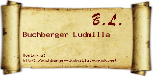 Buchberger Ludmilla névjegykártya